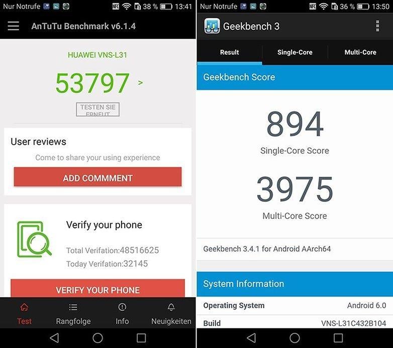 Benchmark do telemóvel Huawei P9 lite imagem 1