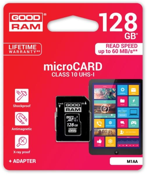 Cartão de memória micro SD de 128 Gb GOODRAM