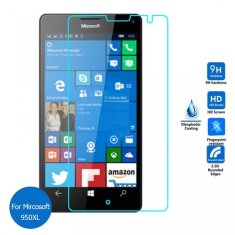 Pelicula de vidro temprado para Nokia Lumia 950 XL.