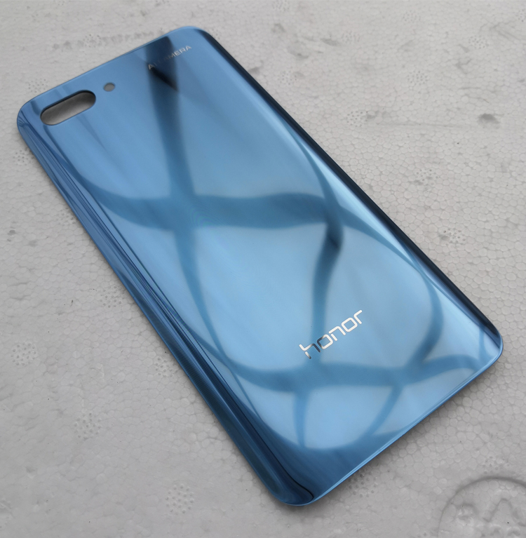 Tampa traseira em vidro azul para Huawei Honor 10