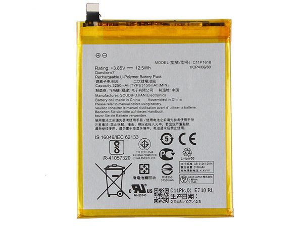 Bateria C11P1618 para Asus Zenfone 4, ZE554KL - 3250mAh / 3.85V / 12.5WH