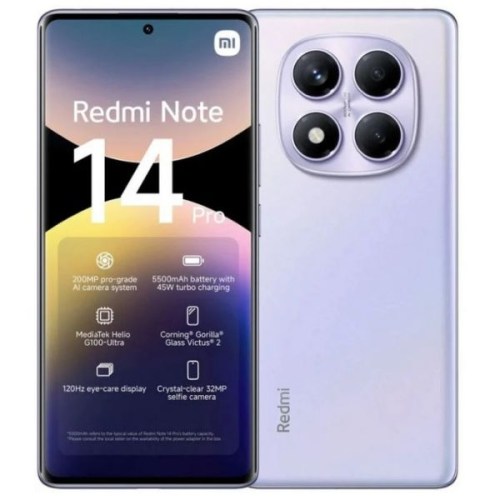 Smartphone Xiaomi Redmi Note 14 Pro 4G 6.67" Dual SIM 8GB/256GB Aurora Purple