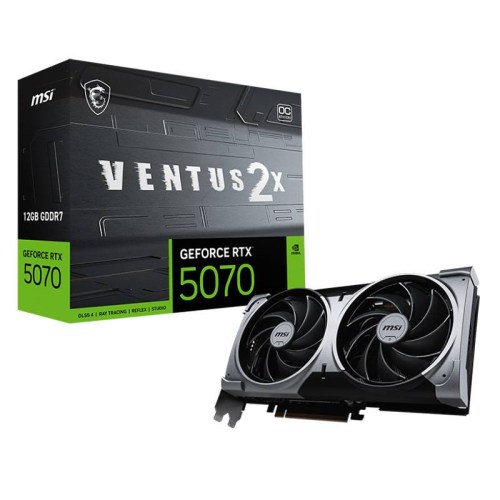 Placa gráfica MSI GeForce RTX 5070 "Blackwell" Ventus 2X OC 12G GDDR7 DLSS4
