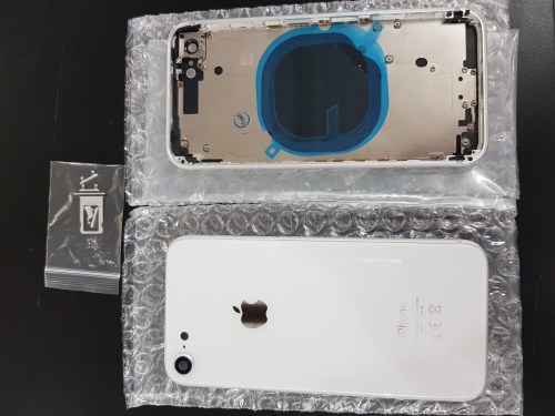Carcaça para iPhone XR silver sem componentes com logo
