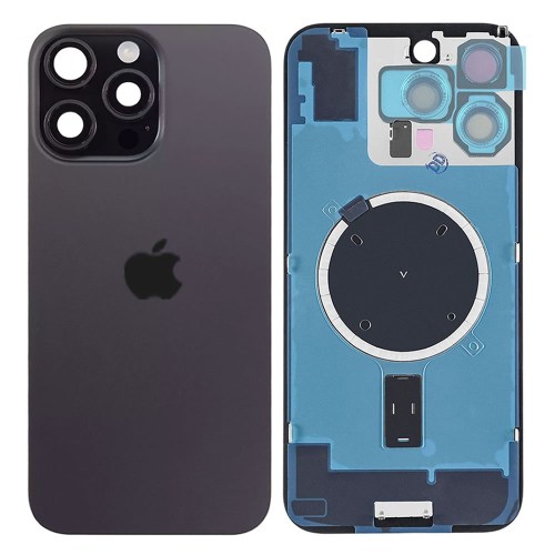 Tampa traseira para iPhone 16 Pro Max Magnet Black
