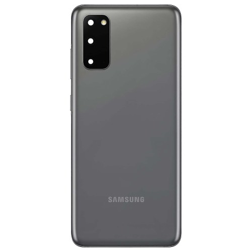 Tampa traseira com vidro de câmera para Samsung Galaxy S20 Cosmic Grey G980F