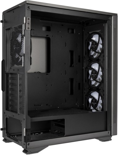 Caixa ATX Kolink Stronghold Prism RGB Aluminio Preta