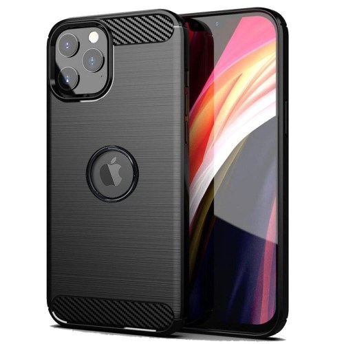 Capa Forcell Carbon preta para iPhone 13 Pro