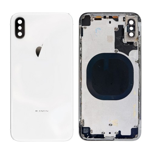 Carcaça para iPhone XS silver sem componentes com logo