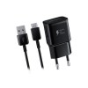 Carregador Original Samsung 2A + Cabo USB Tipo C preto