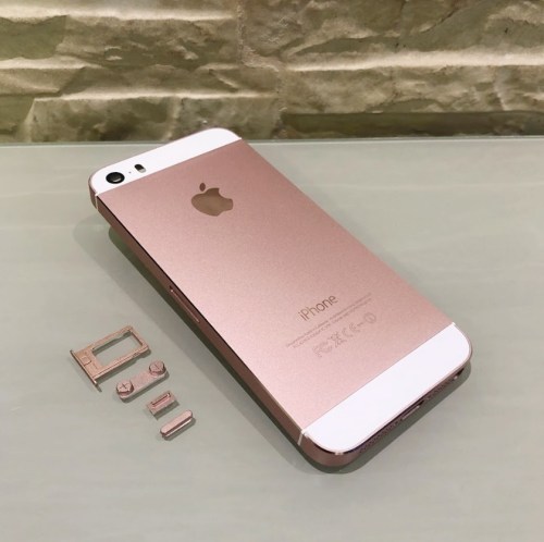 Carcaça ou chassis iPhone 5 Rose gold sem componentes com logo