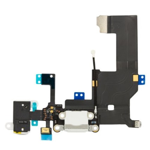 Flex com conector de carga, microfone, auscultadores para iPhone 5 branco