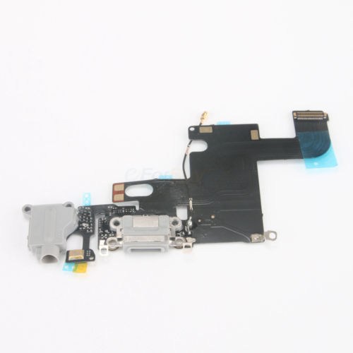 Flex com conector de carga, microfone, auscultadores para iPhone 6 cinza