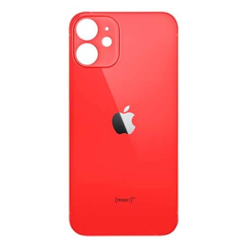Tampa traseira de substituição em vidro para iPhone 12 vermelha