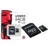 Cartão de memória Kingston 64GB Micro SDXC Class 10 UHS-I + Adaptador SD - SDC10G2/64GB