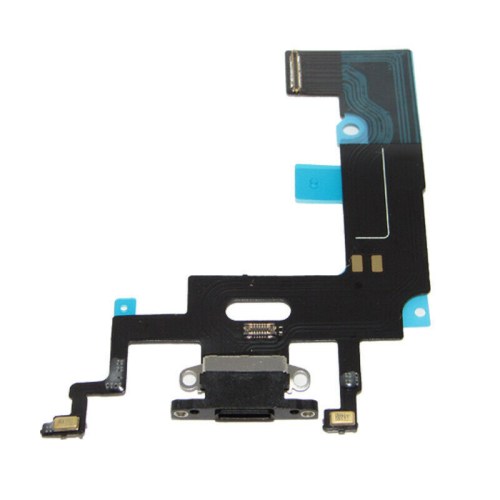 Flex com conector de carga e acessórios para iPhone XR preta