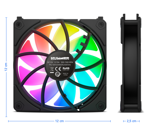 Nox Hummer Easy Link Fan Kit Black