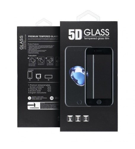 Pelicula de vidro 5D preto para Xiaomi Redmi note 9 Pro 5G