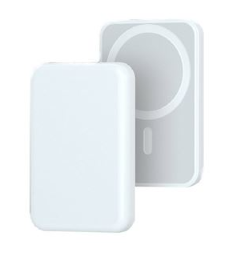 Powerbank T-Phonx Wireless Magnética 5000 mAh branca