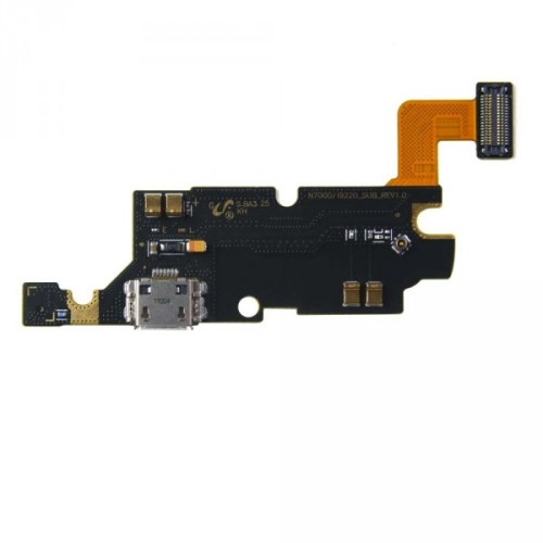 Flex com conector de acessórios / carga / dados  micro USB  e microfone para Samsung Galaxy Note i9220 N7000