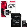 Cartão Kingston 256Gb Micro SD Canvas Select Plus 100R Card + SD Adapter SDCS/256GB